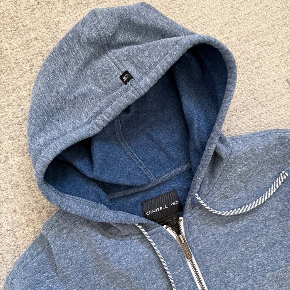 Men’s O'Neill Men's Heather Gray Zip-Up Hoodie - Picture 3 of 5
